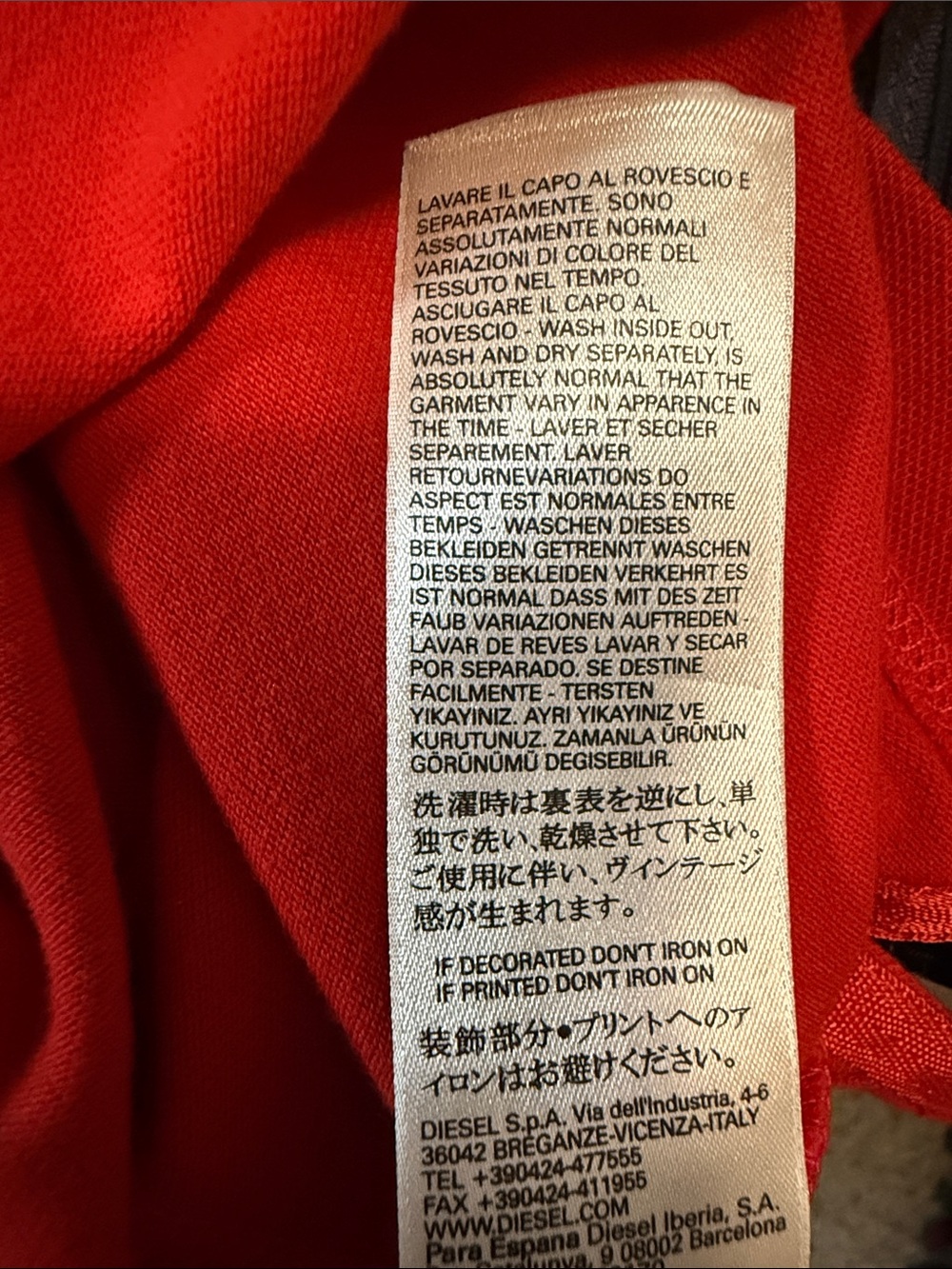 Diesel Red Polo with Zip-Trim Collar - Picture 8 of 8